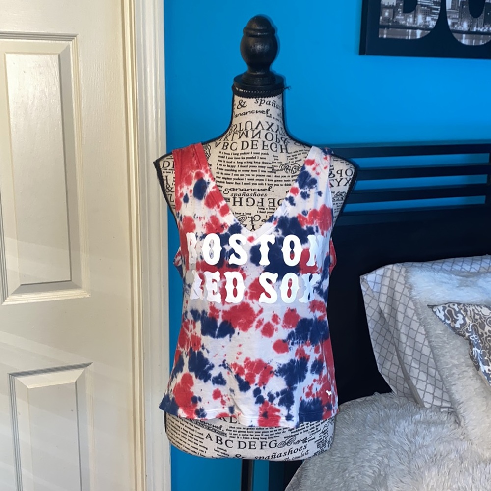 Victoria Secret Tie dye Red Sox tank top size small
